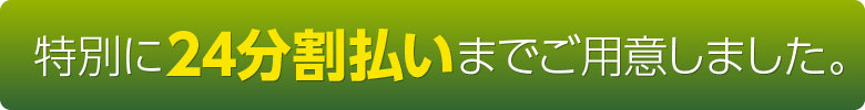 特別に24分割払いまでご用意しました。